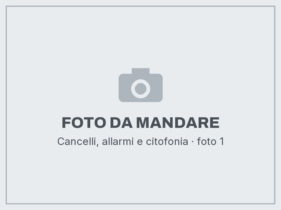 Cancelli, allarmi e citofonia: foto da mandare