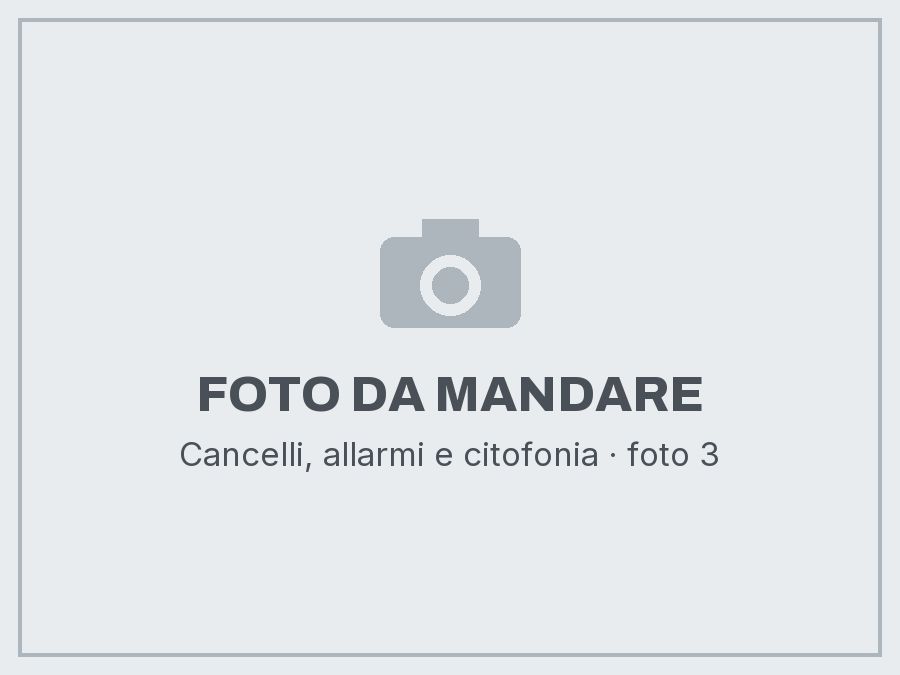 Cancelli, allarmi e citofonia: foto da mandare